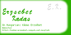 erzsebet kadas business card