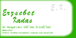 erzsebet kadas business card